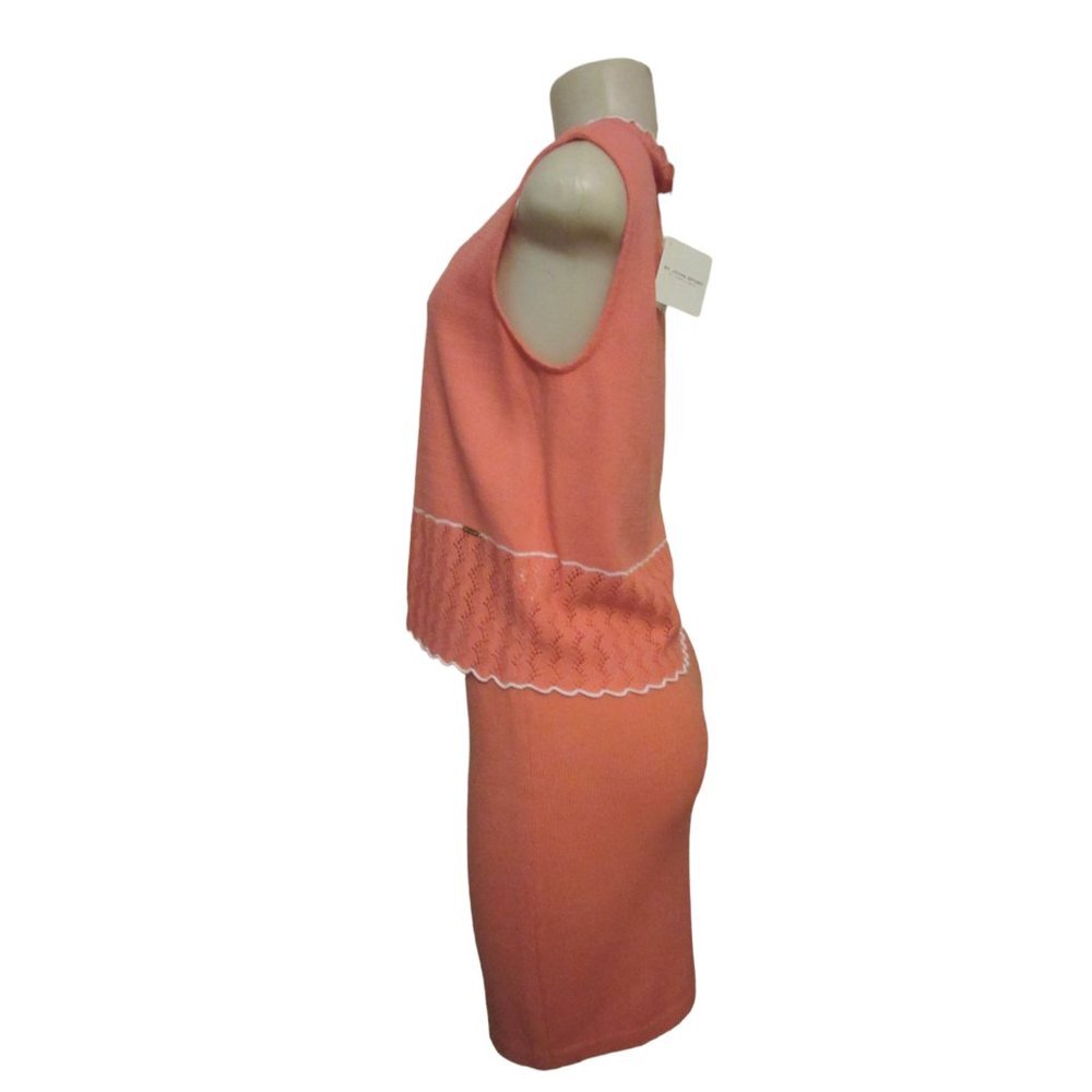 New w Tags, St John Sport Knit Coral Skirt and Matching Top in SZ 4 or Small - Picture 7 of 11